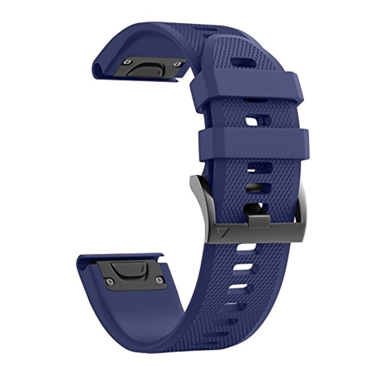 Fleshy Leaf 26mm Band Silicone Strap for Fenix 7X/Fenix 7X Solar/Fenix 7X Sapphire Solar/Fenix 6X,Fenix 5X Plus/Fenix 5X/Fenix 6X/Fenix 6X Pro/Fenix 6X Sapphire/Fenix 3/Fenix 3 HR (Dark blue)