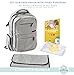 AWEHIRU Baby Diaper Bag Backpack - Multi-Function Organizer with Stroller Straps, Large Changing Pad and Insulated Pockets, Grey - Free Storage Bag Included