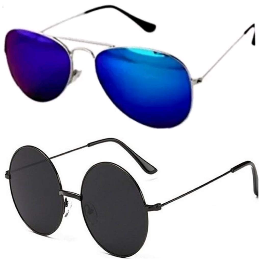 blue colour aviator sunglasses