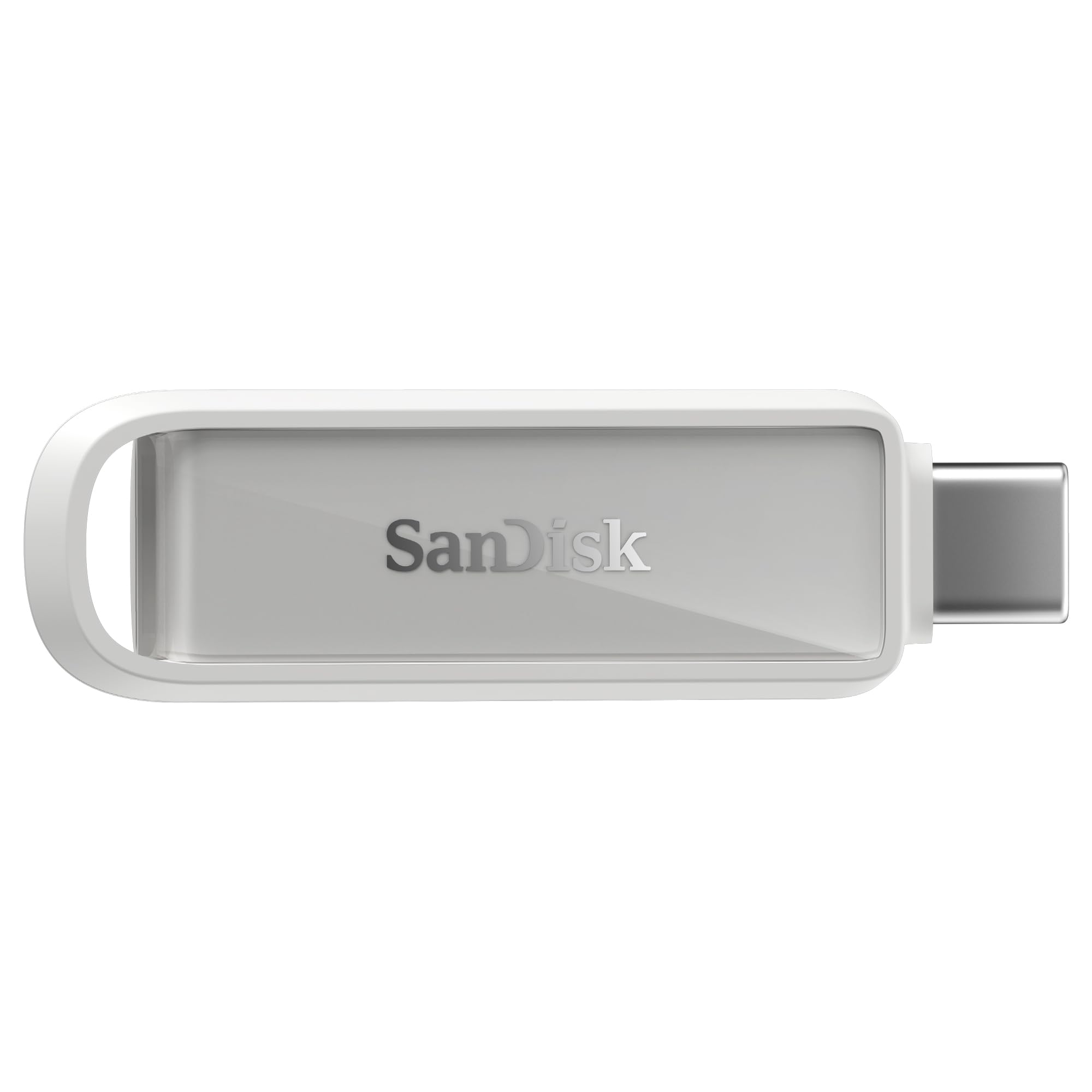 SANDISK Phone Drive mit USB Type-C 1 TB (Flash-Laufwerk für Smartphones, Tablets und Computer, 150 MB/s Lesen, Schlüsselring-Öse zur Mitnahme, 1 Jahr RescuePRO Deluxe-Software) Arctic White