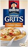 Quaker Instant Grits Real Cheddar Cheese, 12-Count Boxes (Pack of 12)