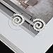 UNKE Round Swirl Maze Spiral Threader Earrings Jagged Circles Earrings