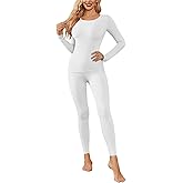 Ekouaer Womens Thermal Underwear Sets Long Johns Long Sleeve Base Layer Pajama Top and Leggings Set Cold Weather S-XXL