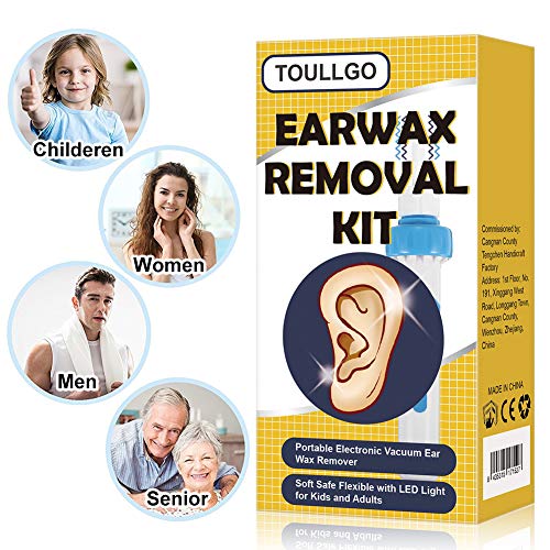 Ear Wax Removal Tool, Earwax Removal Kit, Ear Wax Remover, Ear Vacuum Cleaner, Soft Safe Flexible Ears Care Tool with LED Light for Kids and Adults