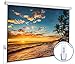 Electric Motorized Projector Screen 100 inch 16:9 HD Diagonal with Remote Control, Wall/Ceiling Mounted Electric Movie Screen with Wrinkle-Free Design, Great for Home Office Theater TV Usage