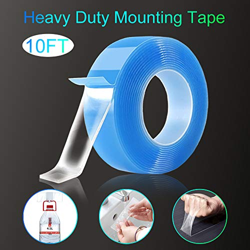 Double Sided Mounting Tape, Heavy Duty Nano Tech Transparent Tapes for