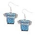 Aminco NFL Houston Texans Glitter Jersey Earrings