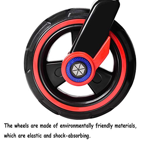 Costzon Kids Motorcycle 6V Bicycle 3 Wheels Battery Powered W/ MP3 for Boys & Girls, Children Electric Ride on (Red & Black)