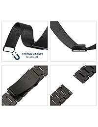 VALKIT   Correa de reloj de acero inoxidable sólido de 0.787 in, compatible con Samsung Galaxy Watch de 1.654 in y 1.811 in