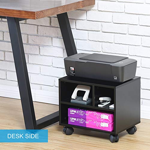 FITUEYES Mobile Under Desk Printer Stand With Wheels, Rolling Printer