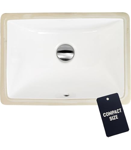 thumbnail interactive-video image 1 of Ticor 20.5" White Porcelain Undermount Bathroom Vanity Sink - Square Ceramic Sink With Mounting Brackets 1 of 10