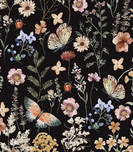 Timeet Vintage Floral Peel and Stick Wallpaper