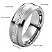 Mens 1/5ct Diamond Wedding Band in Tungsten Carbide