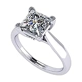 NANA Jewels Silver 7.00mm (2.00ct) Princess Cut