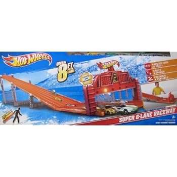 hot wheels 6 lane raceway amazon