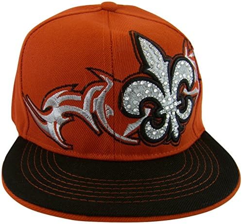 Fleur De Lis Men's Adjustable Snapback Baseball Cap (Red/Black)