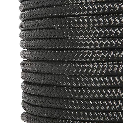 image for NovelBee 1/2 Inch X 200 Feet Double Braid Nylon Anchor Line with Stain