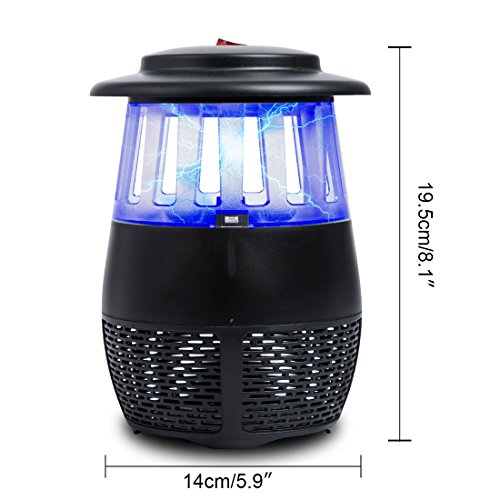 Home Insect Zappers Electric Bug Zapper Home Pest Control Traps Home Pest Repellents LED Bug Zapper Fly Trap Flying Insect Killer Mosquito Killer Pest Repellents Bug Zappers Mosquito Dispeller (Black)