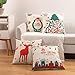 Christmas Pillow Covers 18 x 18 Inches Pack of 4 Decorative Square Throw Pillow Covers Set Cushion Cases Pillowcases for Sofa Bedroom Car
