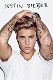 Justin Bieber - Music / Personality Poster / Print (White Shirt & Tattoos) (Size: 24