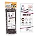 Dark Brown 8 Inch Cable Ties Fastener for Fence in Bulk 150 Pack Handheld Typical Zip Ties with Bard Easy to Use