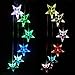 Solar Stars Wind Chimes Outdoor Hanging Decor Waterproof Mobile Portable Color Changing Solar Power LED Star Wind Chime Light for Mom, Home, Patio, Yard, Window, Night Garden Decoration