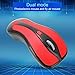Zerone 2-in -1 Gyration Air Mouse, Mini 2.4G Gyro Wireless Mouse Maximum 1600 DPI Optical Mice with USB Nano Receiver for PC Laptop Smart TV/Box(Red+Black)thumb 3