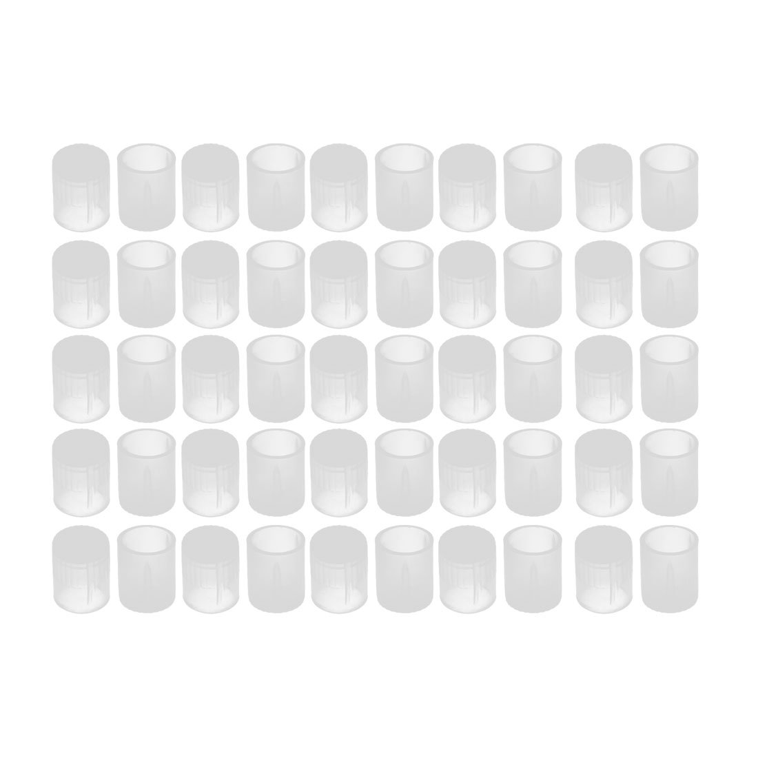 sourcingmap 50Pcs 8mm Inner Dia PE Plastic End Cap Bolt Thread Protector Tube Cover