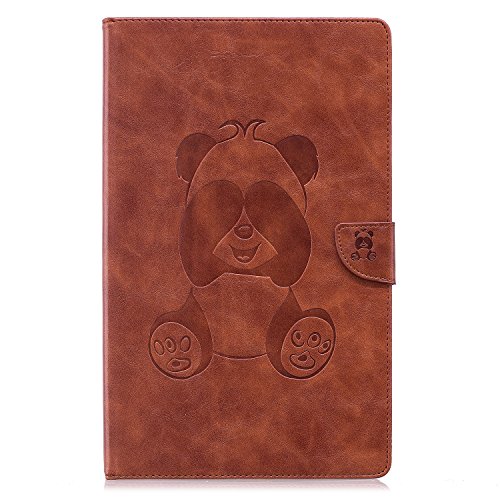 Tikeda Bear Case for All-New Fire HD 10 Tablet (7th 5th Generation, 2017/2015 Release) Folio Stand Cover with Pocket Auto Wake / Sleep for Fire HD 10.1 Inch Tablet (Bear Brown)