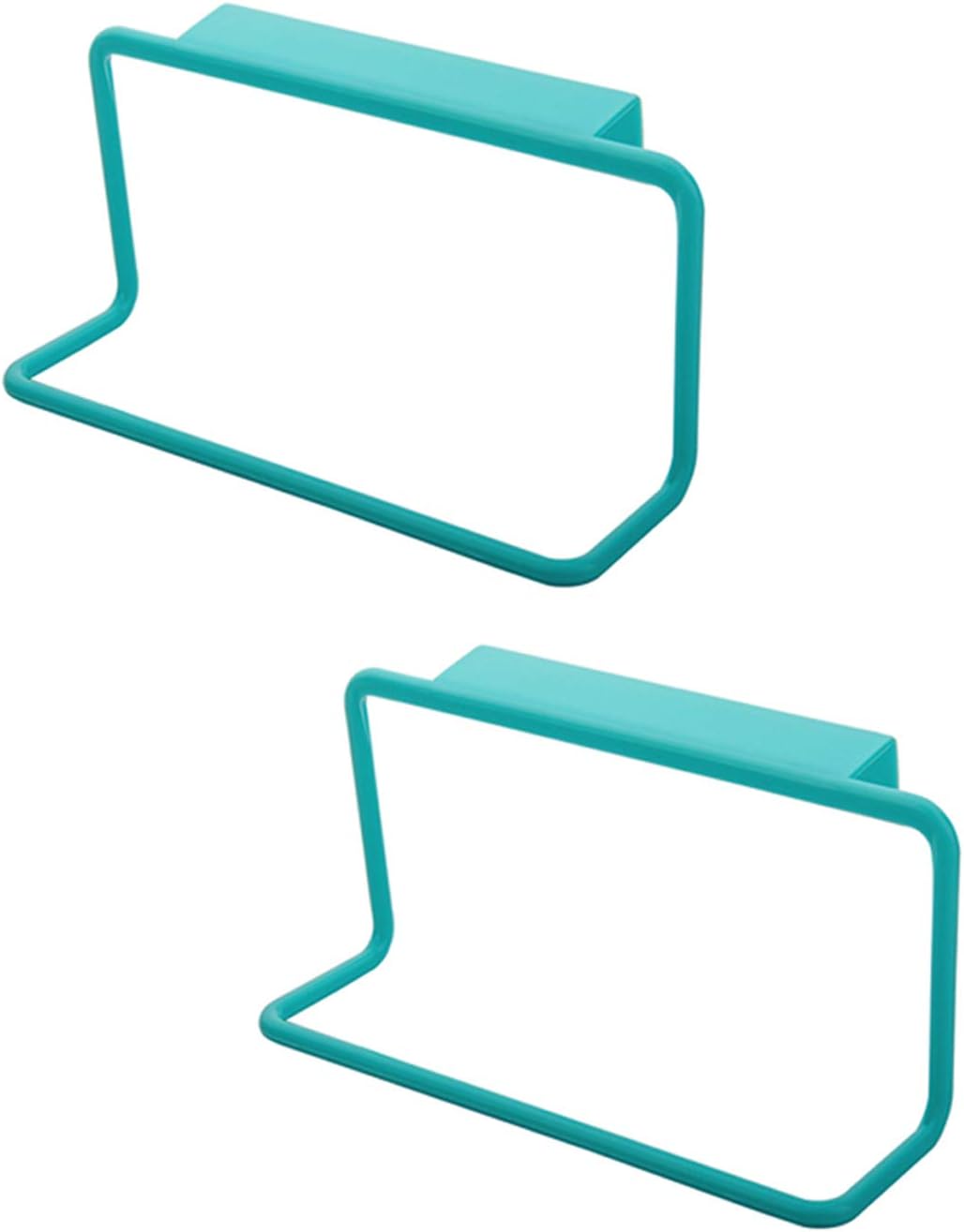 Double Towel Rack Holder Organizer Hanging Kitchen Bathroom Bath Cabinet Over The Door, Blue