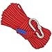 WUKONG Fishing Magnet Rope w/Carabiner, 6MM x 20M(65ft) Nylon Twisted Braided Rope,550 Lbs Breaking Strength All-Purpose Braided Rope Sports, Pet Toys, Crafts & Indoor Outdoor Use