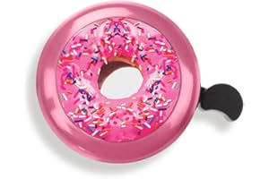 WIRESTER Pink Aluminum Round Bike Bell, Classic Ring Bicycle Bell, Bike Accessories Bell Ring for Adults Kids Girls Boys