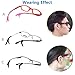 Kalevel Eyeglass Ear Grip Silicone Ear Hooks Holder Ear Grips for Glasses Anti-Slip Ear Grip Hook for Eyeglasses Glasses (3 Pairs 3 Sizes) (Black)