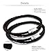 Jstyle Braided Leather Bracelets for Men Bangle Bracelets Magnetic Clasp Wristband 8.5 Inch 2 pcs