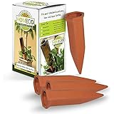 Plant-A-Bottle (Set of 4 Indoor Plant Watering Devices) Vacation Plant Watering,NEW IMPROVED PACKAGING Water Plants and Recycle Bottles - Drip Irrigation Spikes, House Plant Self Watering System