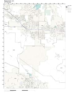 Amazon.com: ZIP Code Wall Map of Beaumont, CA ZIP Code Map Laminated