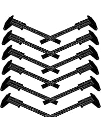 Honoson   Calibrador de plástico para oficina de estudiantes, tamaño pequeño, 5.906 in, calibre de doble escala, 10 unidades, color negro