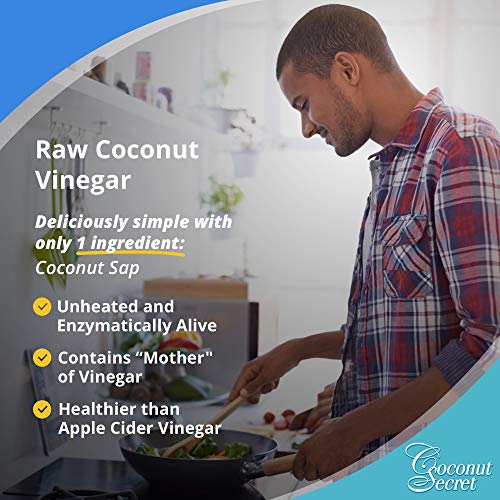 Coconut Secret Raw Coconut Vinegar - 1 Gallon - Rich in Vitamins & Amino Acids - Organic, Vegan, Non-GMO, Gluten-Free, Kosher - Keto, Paleo, Whole 30 - 256 Servings