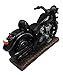Atlantic Collectibles Vintage Black Chopper Motorcycle Bike Wine Holder Figurine 12.25