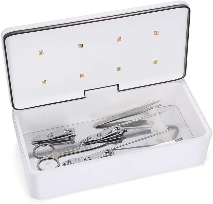 UV Disinfection Box, Multi-Functional Cleaning Box for Cleaning Toothbrush Beauty Manicure Cosmetic Nail Tools and Other Everyday Items