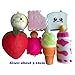 Pack of 11PCS Kawaii Soft Squishy Foods Panda Bread Bun Milk Bottle Yellow Duckling Phone Straps Charms Kids Toys