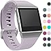 Wepro Bands Compatible with Fitbit Ionic SmartWatch, Watch Replacement Sport Strap for Women Men Kids, Buckle, Small, Lavender