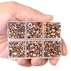 LPBeads 6400 Pieces Hotfix Rhinestones Rose Gold AB