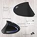 Left Handed Mouse, Ergonomic Mouse, Vertical Wireless Mouse, 2.4GHz High Precision Optical Vertical Mouse,3 Adjustable DPI Levels 6 Buttons for Laptop, PC, Computer, Desktop, Notebook etc (black-01)