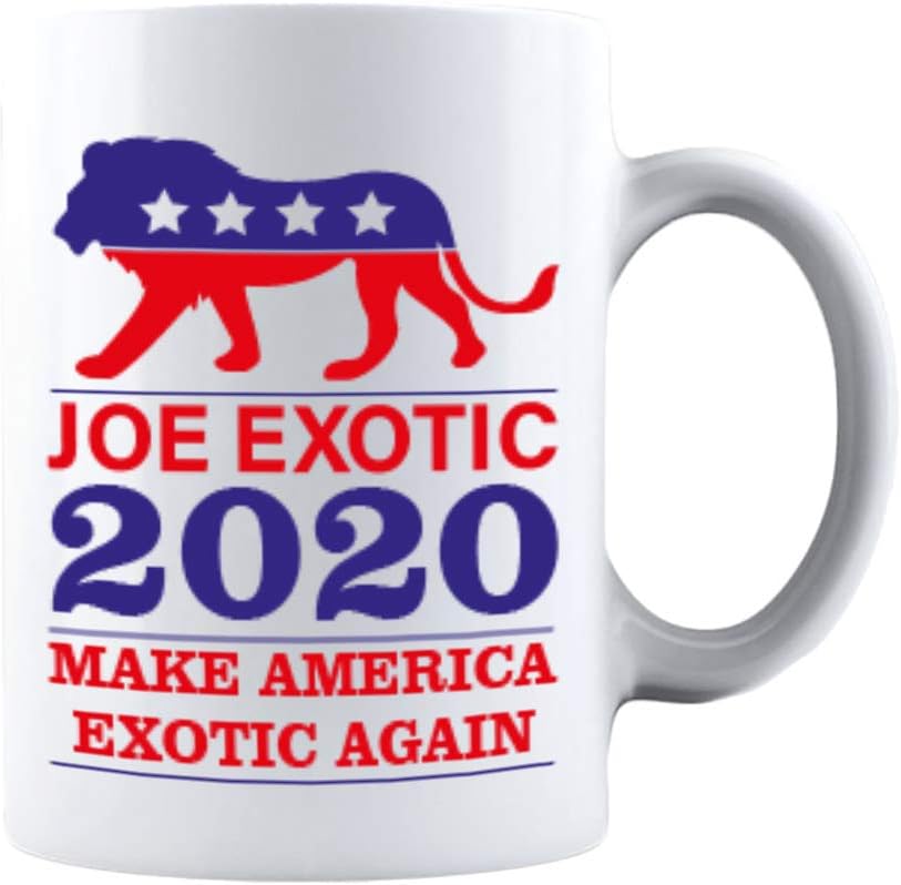 KROPSIS Joe Exotic For 2020 Ceramic Coffee Mug White Make America Exotic Again Tea Cup White