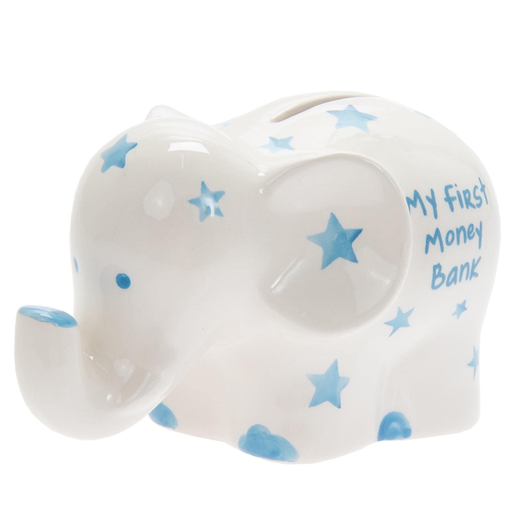 Lesser & Pavey My First Elephant Bank Blue For Savings | Lovely Money Box For Money Saving Challenge | Money Tin or Money Saving Box For Adults | Ideal Money Safe & Piggy Bank For Kids