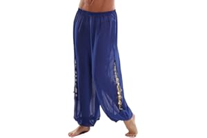 MISS BELLY DANCE Bellydancer Chiffon Harem Pants with Side Slits | Maiden Dance