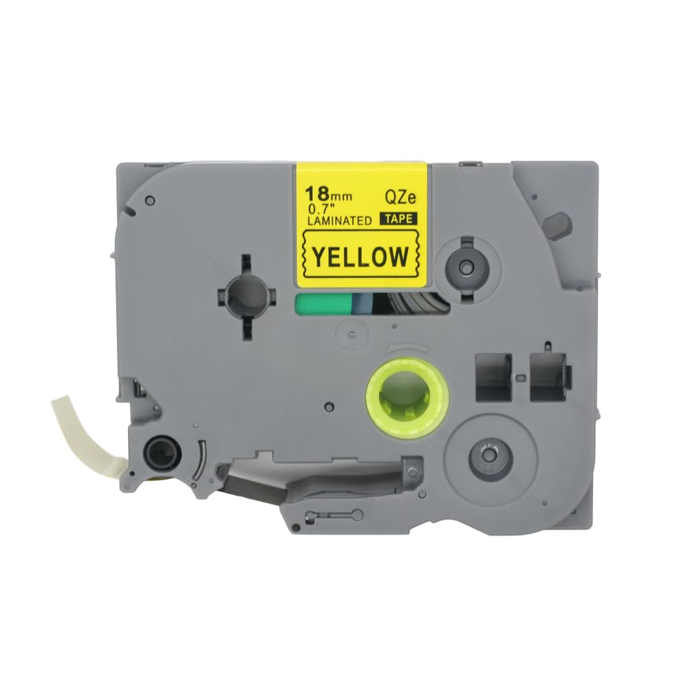 BROVACS 1 Pack Black on Yellow Laminated Label Tape Compatible for Brother P-Touch Label Printer TZ 641 TZe 641 18mm 3/4" OPA4641