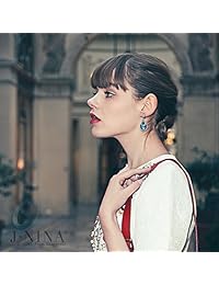 J. Nina Aretes "Alpine Lakes" en forma de gota con cristales Swarovski, gotas de agua colgantes para aretes, aleación, KAB0611