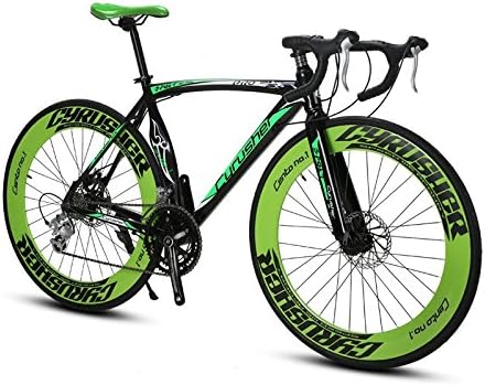 Amazon Extrbici Xc700 自転車 ロードバイク シマノ14段ギア 変速 クロスバイク アルミフレーム 700c ディスクブレーキ 街乗り 軽量 男女兼用 グリーン Extrbici ロードバイク